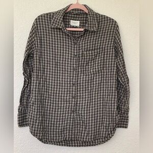 American Eagle Oversized Plaid Button Up
